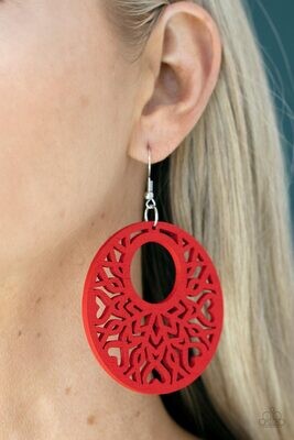 Tropical Reef Red Earring