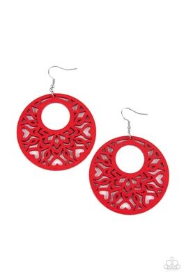 Tropical Reef Red Earring