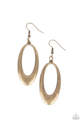 Oval-The-Hill-Brass Earrings