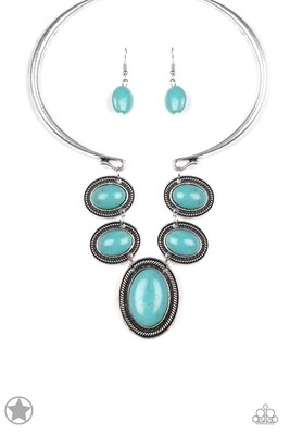 River Ride Blue Blockbuster -Necklace