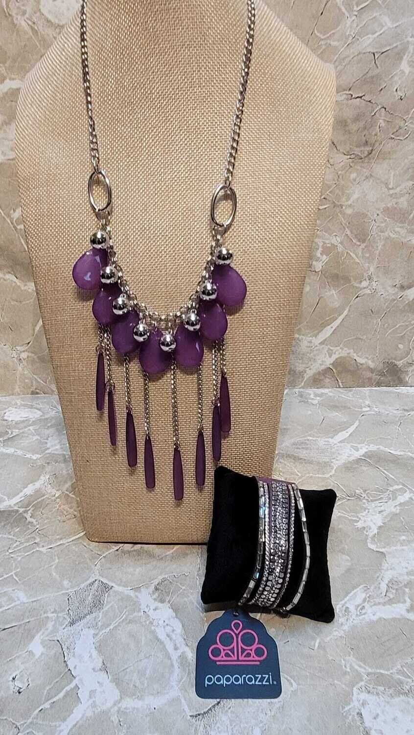 ROARING RIVIERA - PURPLE NECKLACE SET
