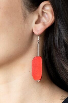 Tamarack Trail Red Earring