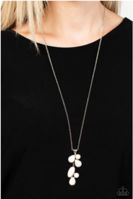 Wild Bunch Flair - White - Paparazzi necklace