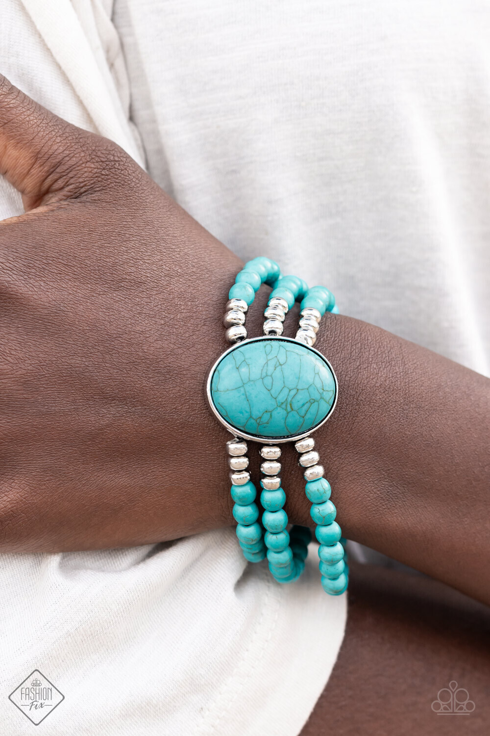 Stone Pools - Blue/Silver Bracelet