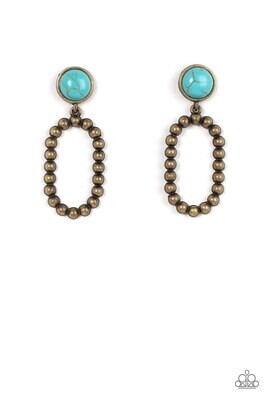 Riverbed Refuge - Brass Earrings