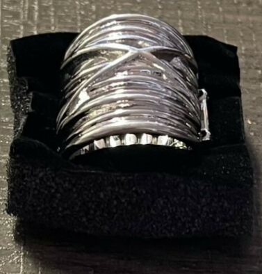 Urban Overlap Silver Ring