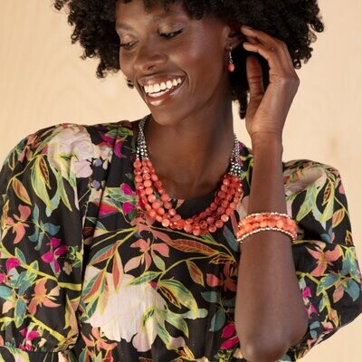 Pacific Picnic - Orange Necklace