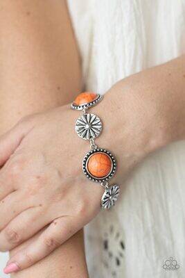 Fredonia Flower Patch - Orange Bracelet