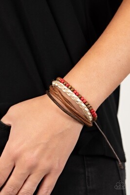 Woodsy Wayfarer - Red Bracelet