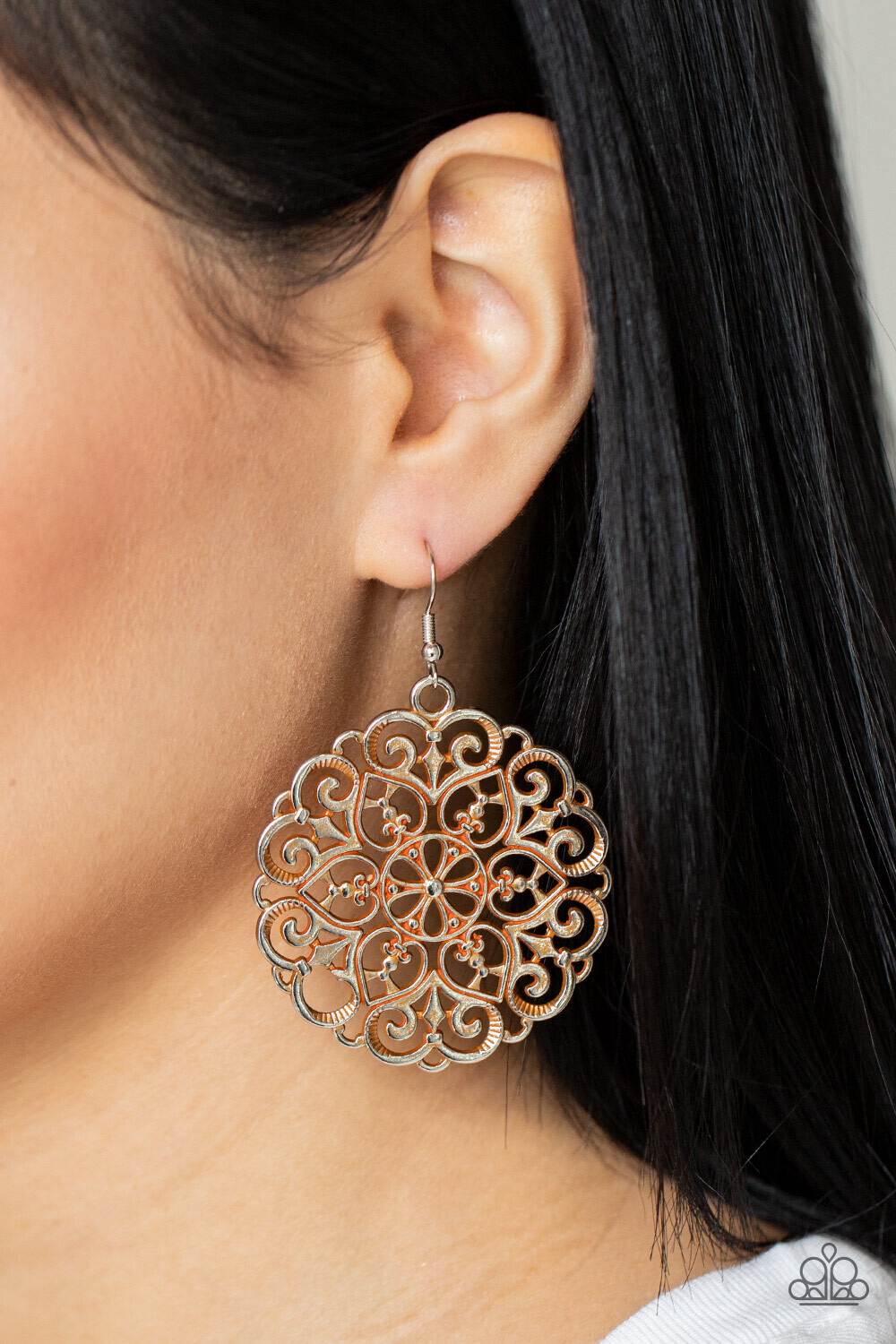 MANDALA Effect - Orange Earrings