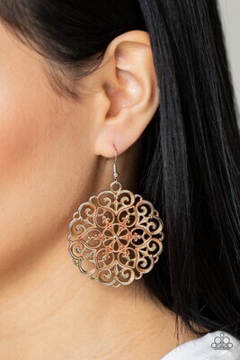 MANDALA Effect - Orange Earrings