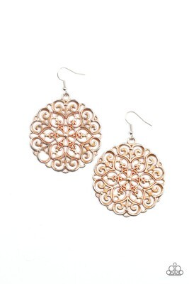 MANDALA Effect - Orange Earrings