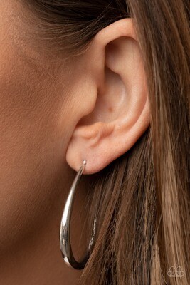 Curve Your Appetite - Silver Earring