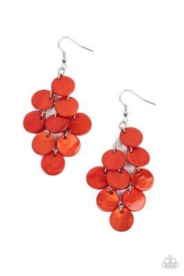 Tropical Tryst - Orange Earring
