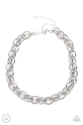 Tough Crowd - Silver Choker Necklace