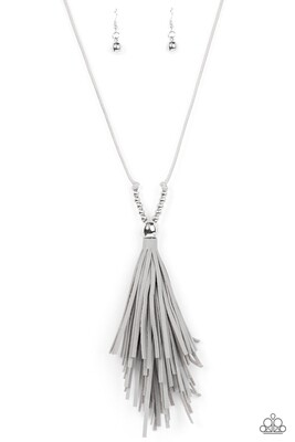 A Clean Sweep - Silver/Gray Necklace