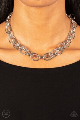 Tough Crowd - Silver Choker Necklace