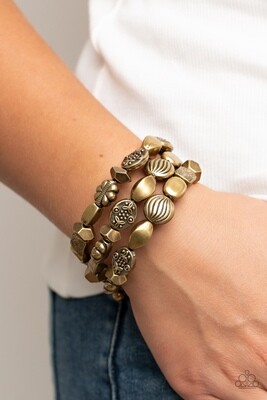 Charmingly Cottagecore - Brass Coil Bracelet