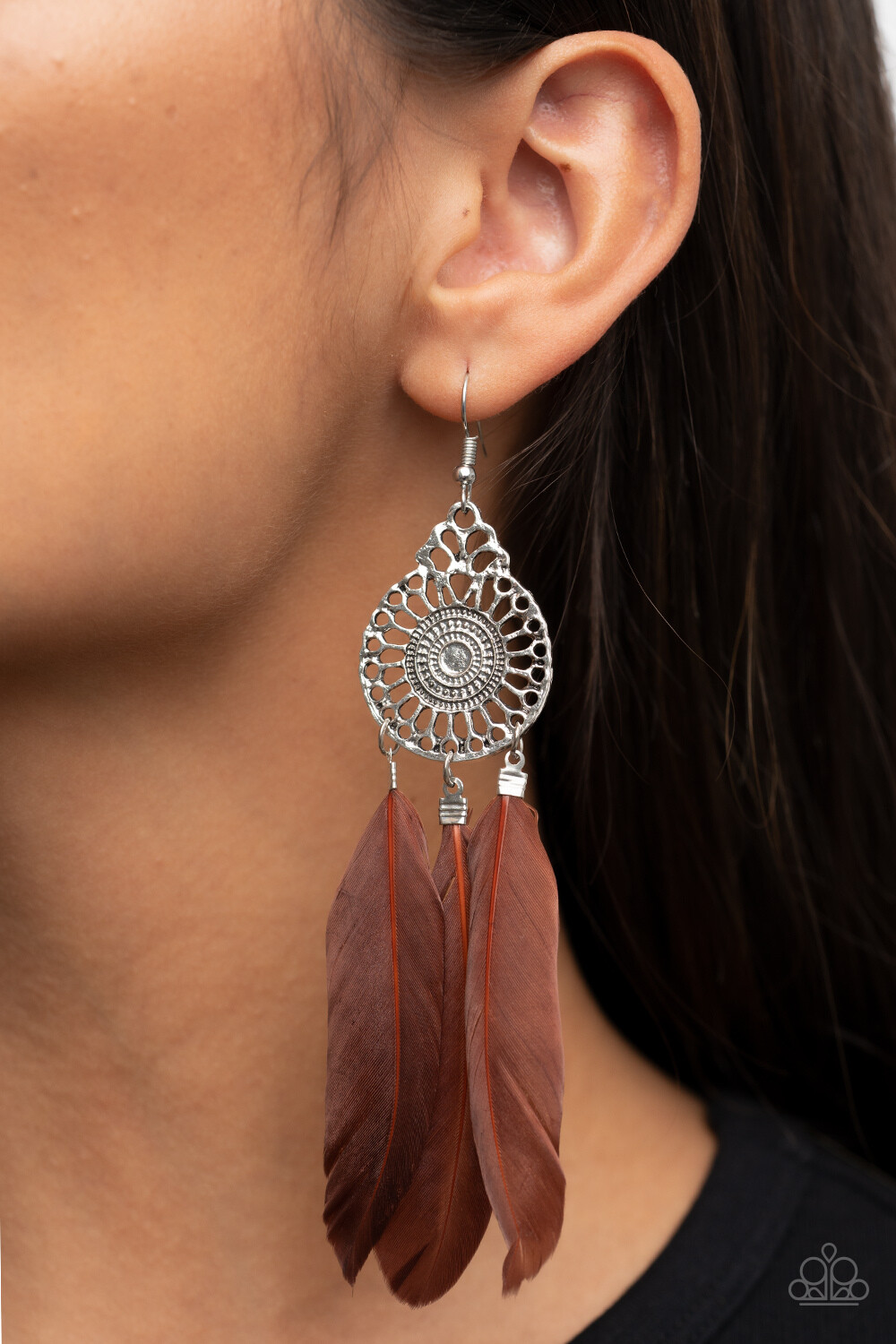 Pretty in PLUMES - Brown Earring