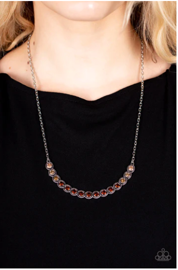 Throwing Shades - Brown Necklace