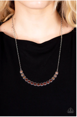 Throwing Shades - Brown Necklace