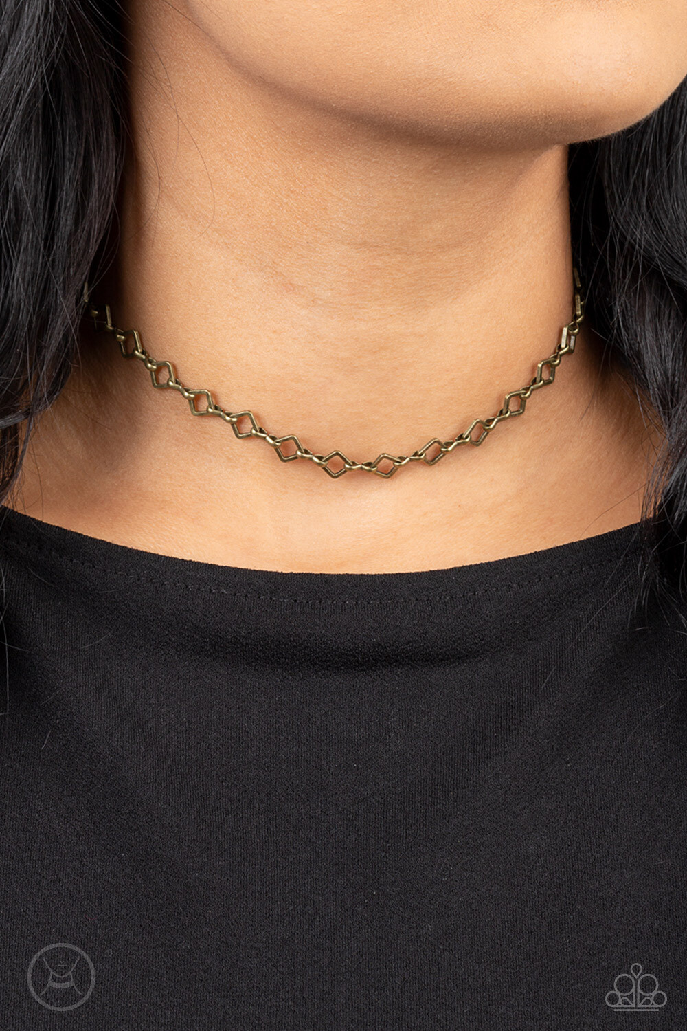 A-Frame A-Game - Brass Choker Necklace