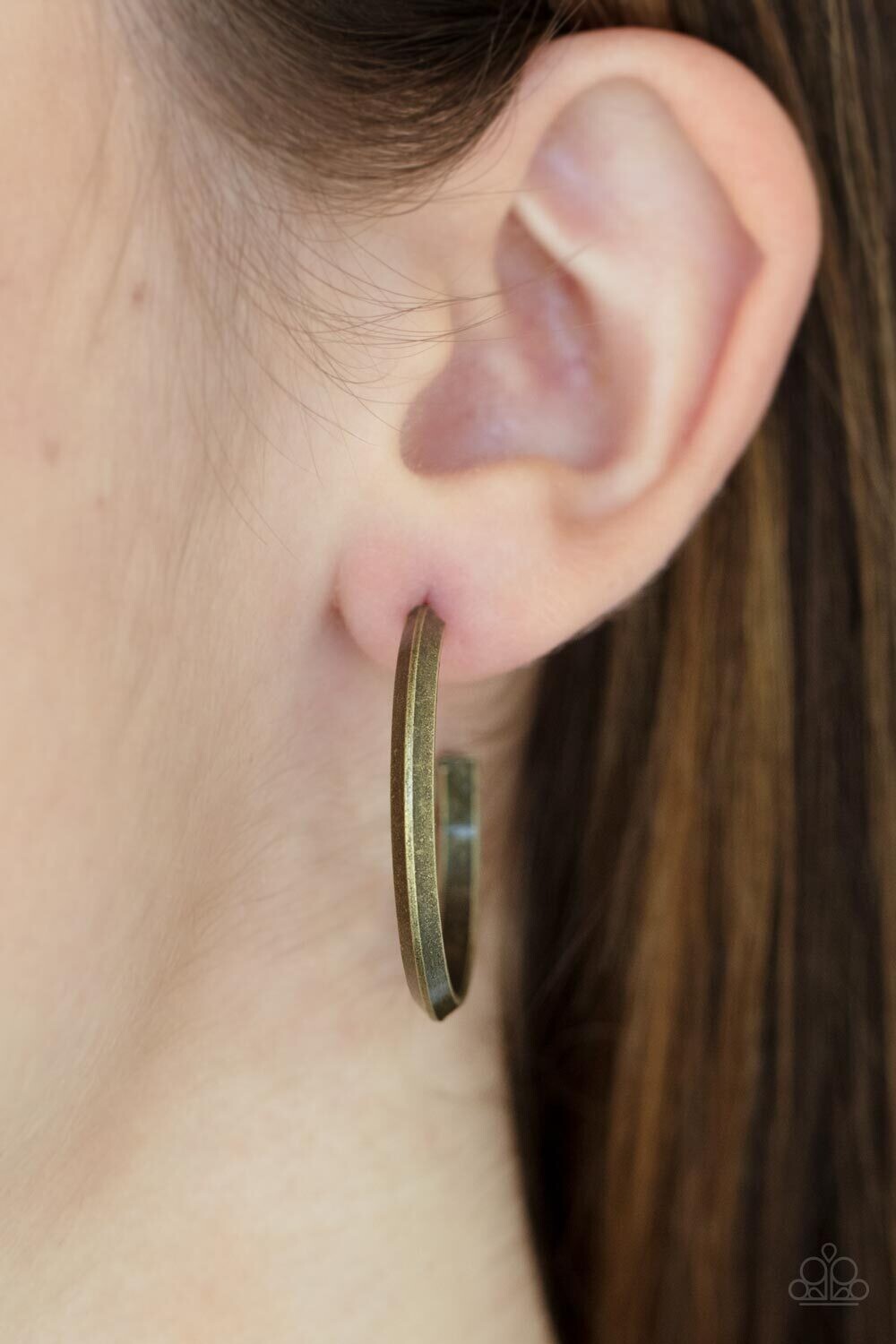 On The Brink - Brass Earring
