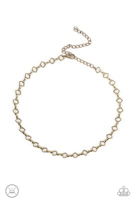 A-Frame A-Game - Brass Choker Necklace