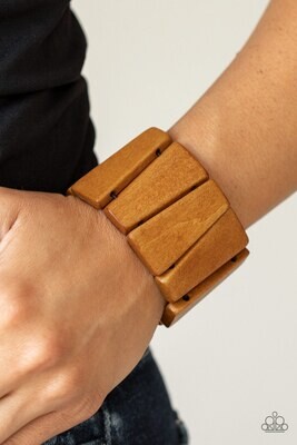 Barbados Backdrop - Brown Wood Bracelet