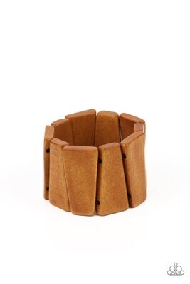 Barbados Backdrop - Brown Wood Bracelet
