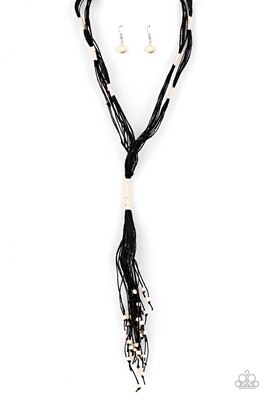 Whimsically Whipped - Black Corded Necklace