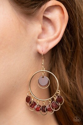 Cabana Charm - Brown/Gold Earring