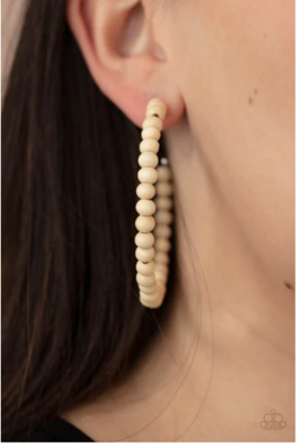 Should Have, Could Have, Wood Have - white -  Earrings