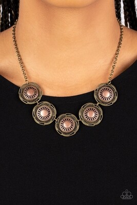 Desert Decor - Multi Brass/Copper Necklace