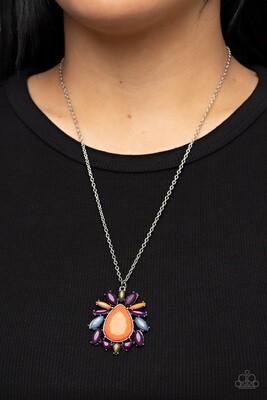 Indie Icon - Multi Purple/Orange Necklace