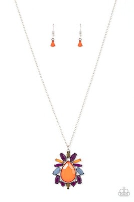Indie Icon - Multi Purple/Orange Necklace