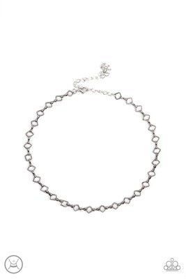 A-Frame A-Game - Silver Choker Necklace