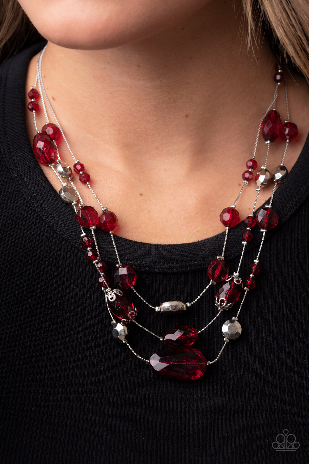 Prismatic Pose - Red Necklace