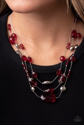 Prismatic Pose - Red Necklace