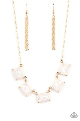 Opalescent Oblivion - Gold Necklace