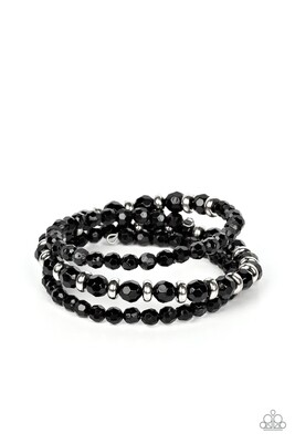 Its a Vibe - Black Coil Bracelet
