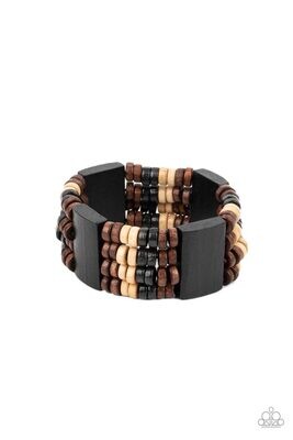 Aruba Attire - Black Multi Wood Bracelet