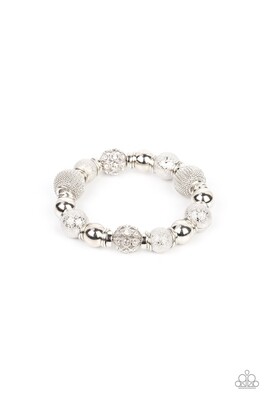 We Totally Mesh - White  Bracelet