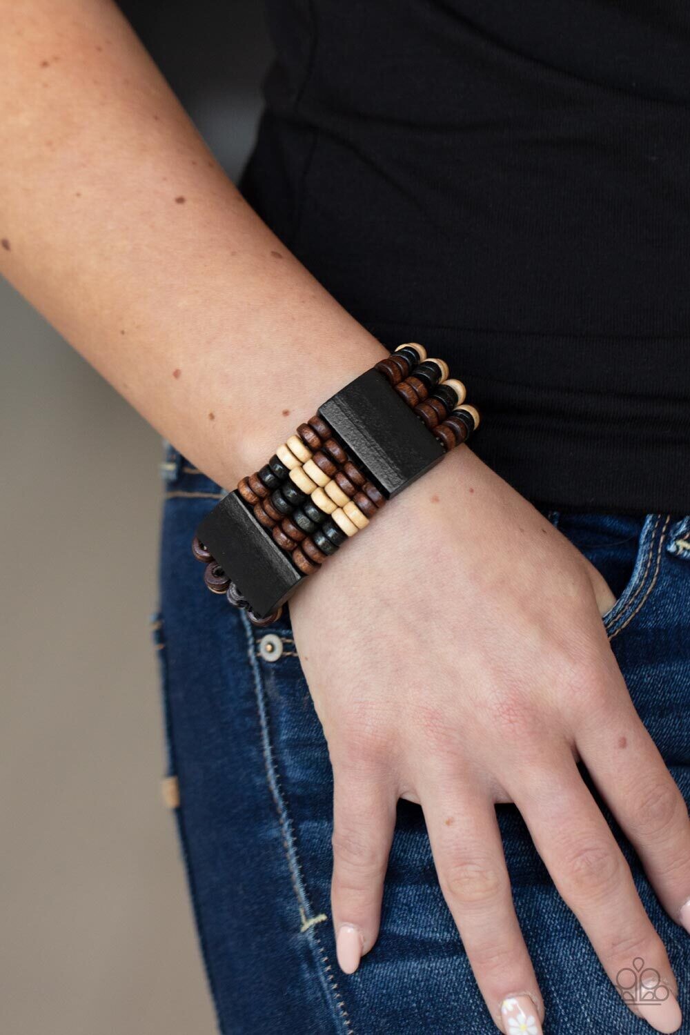 Aruba Attire - Black Multi Wood Bracelet