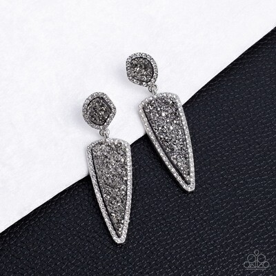 Druzy Desire - Silver Earrings