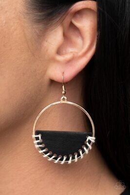 Lavishly Laid Back - Black/Ivory Gold Necklace