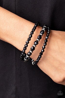 Its a Vibe - Black Coil Bracelet