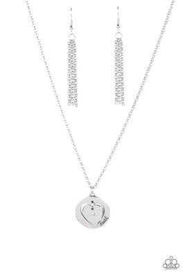 Heart Full of Faith - Silver Necklace