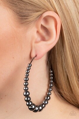 Show Off Your Curves - Black Earrings