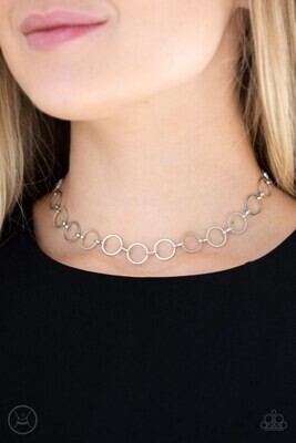 Metro Spunk - Silver Choker Necklace